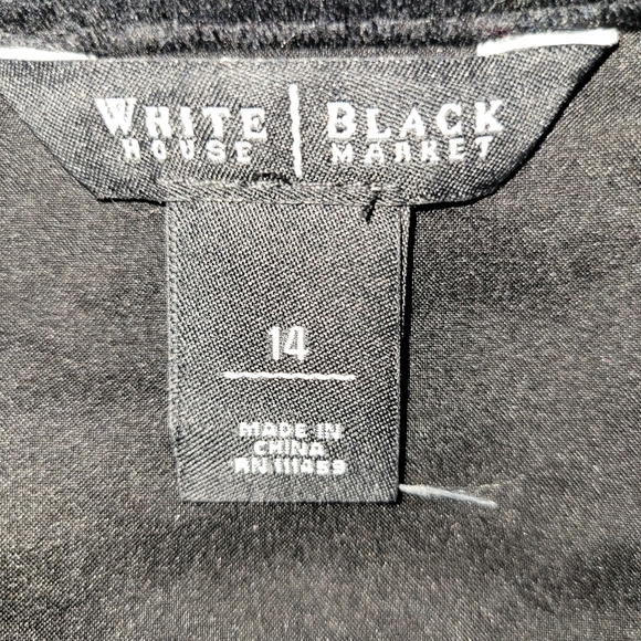 White House Black Market Velvet and Embroidery Jacket Black Gold 14 - Picture 5 of 5